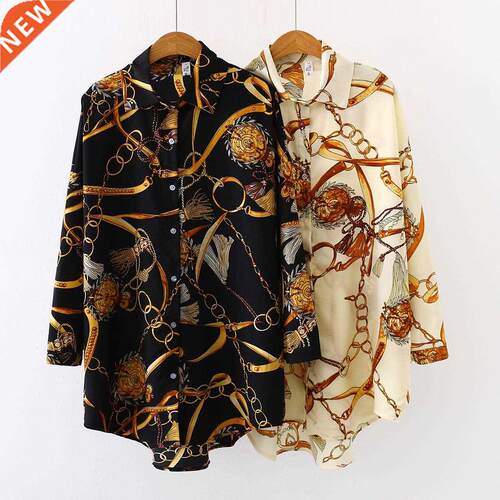 Fashion chained casual oversize Women Blouses 2020 Spring ch