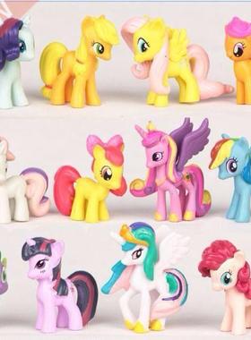 12pc/set Fresh Unicorn Horse Animals ponies Toys Baby Infant