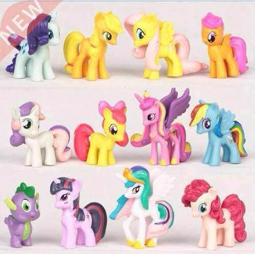12pc/set Fresh Unicorn Horse Animals ponies Toys Baby Infant