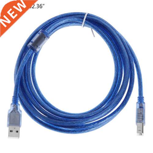 High Speed Transparent Blue USB 2.0 Printer Cable Type A Mal