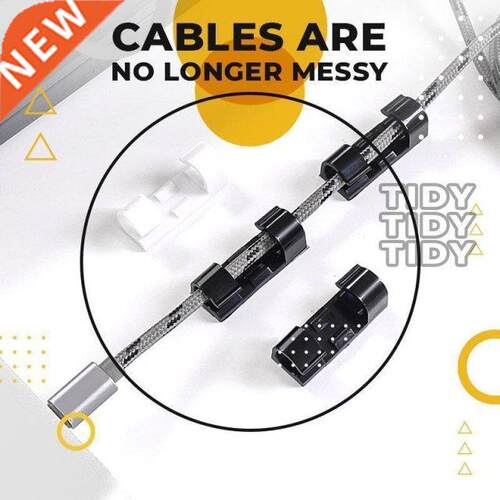 16/20pc Self Stick Wire Organizer Line Cable Clip Table Wall