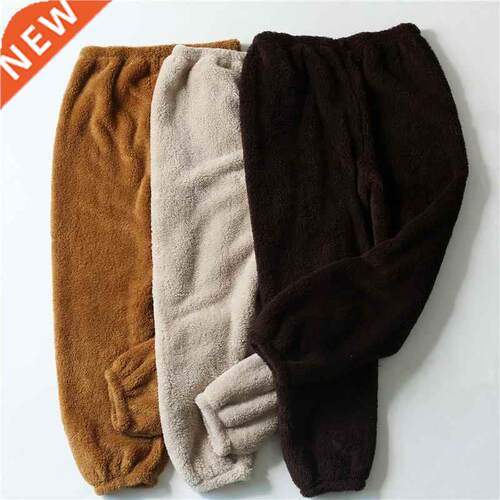 New Winter Flannel mens sleep bottoms thicken warm sweatpant