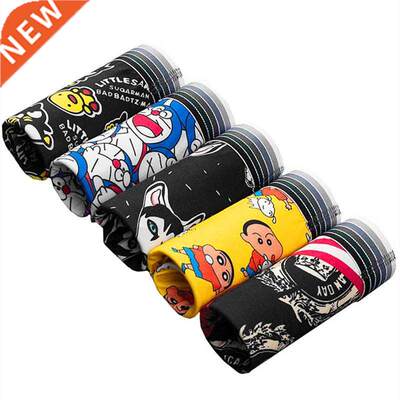 5Pcs Lots Boxershorts Men Underwear Cartoon Underpants Man F
