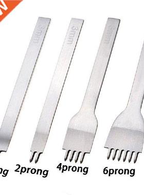 Leather Hole Punches Tool Stainless Steel 1+2+4+6 Prong