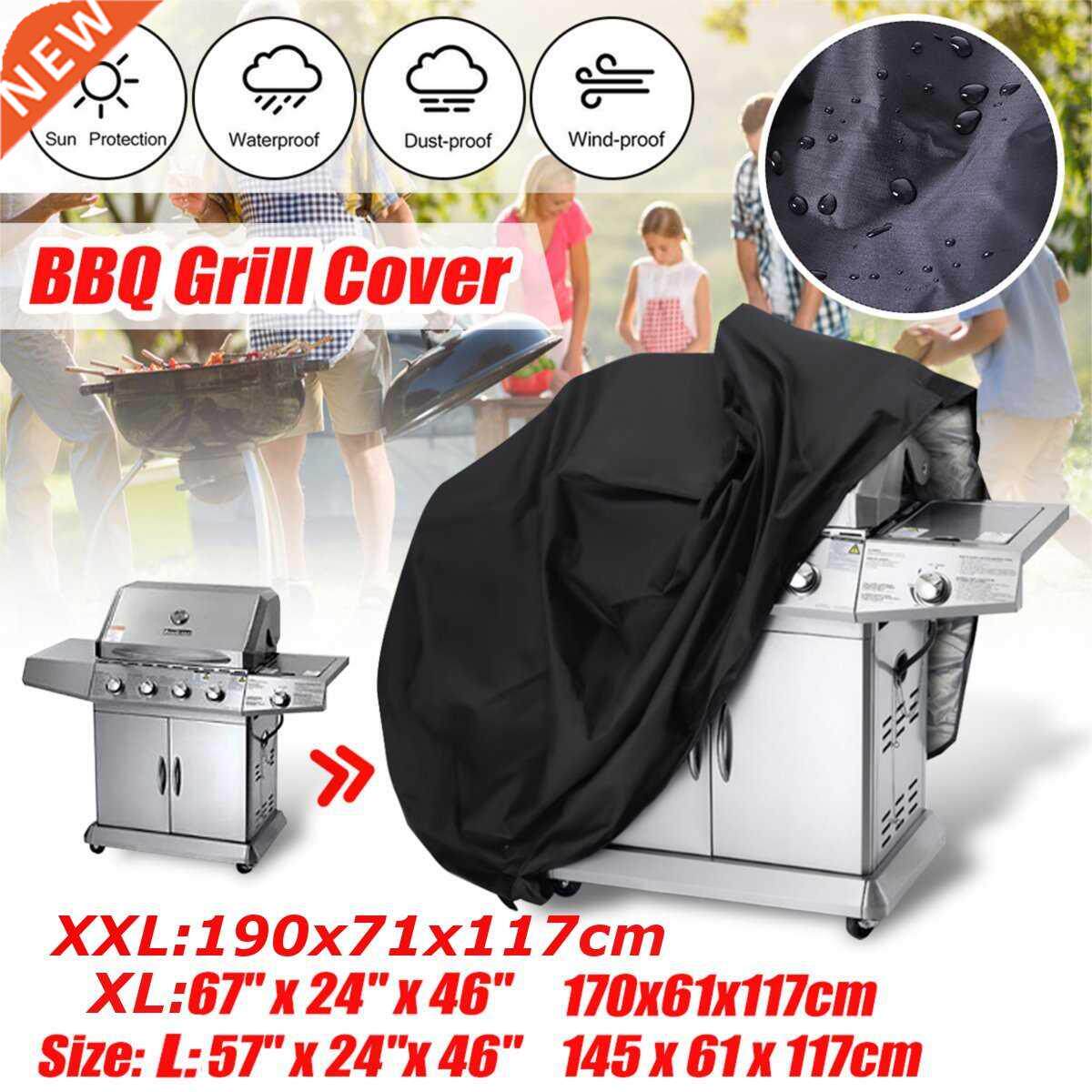 m/l/xl/xxl portable waterproof bbq grill bbeque cover