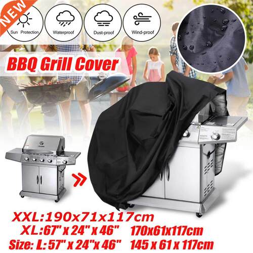 M/L/XL/XXL Portable Waterproof BBQ Grill Bbeque Cover