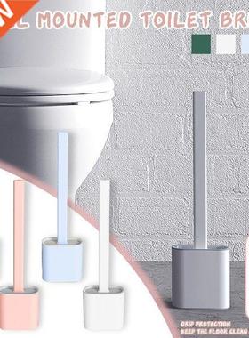 Toilet Brush Water Leak Proof With base Silicone Wc Flat