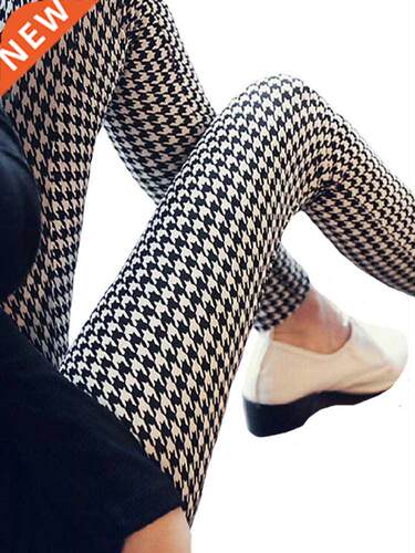 CUHAKCI Graffiti Leggings Floral Patterned Print Leggins For