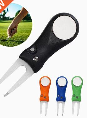 1Pc Folding Golf Fork Mini Golf Ball Slot Groove Cleaner