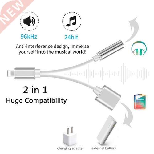 Lighting to .5mm Jack Audo Compatible for iPhone 7