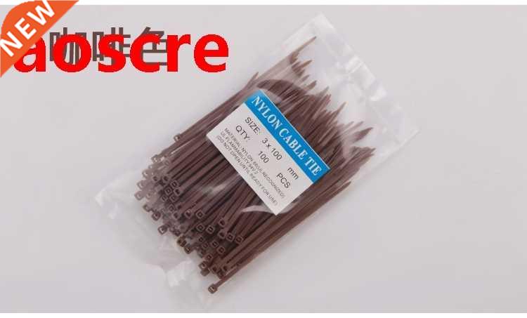 Coffee Nylon tie belt 3X100 color environmental protection p