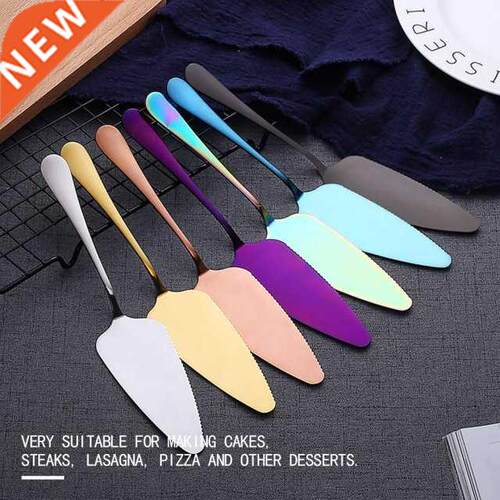 Stainless Steel Cake Server Toothed Pizza Cheese Spatula Des