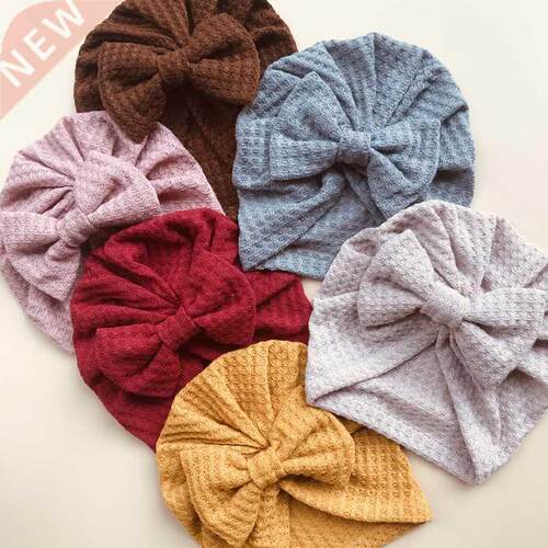2022 Spring Summer Baby Hat Turban Cute Bows Knitted Baby Gi