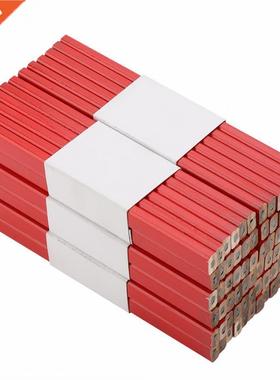 72Pcs 175mm Octagonal Red Hard Black Lead Carpenter Pencil W