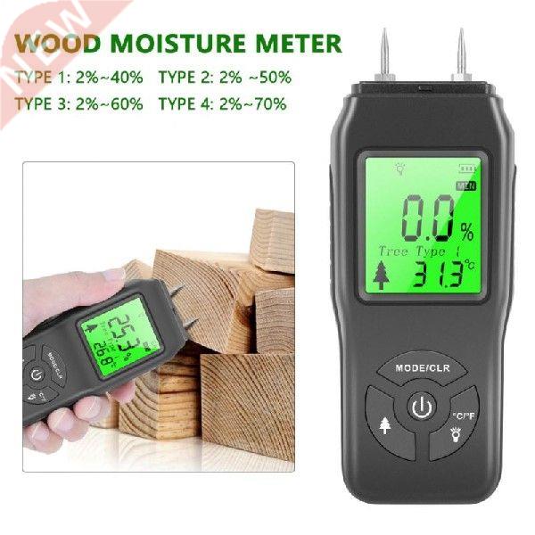 Professional Two Pins Digital Wood Moisture Meter 2-70%