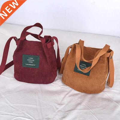 Vintage Handbags Corduroy Literary and Artistic Women