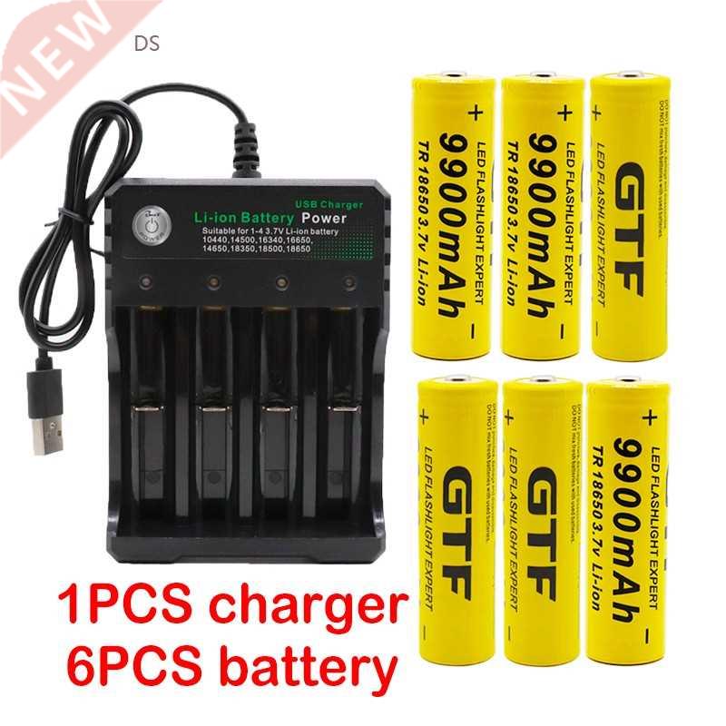 100% New 18650 battery 3.7V 9900mAh rechargeable lion batter