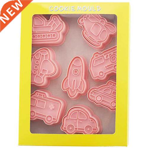8Pcs Car Truck Biscuit Mould Home Kitchen Cookie Biscuit