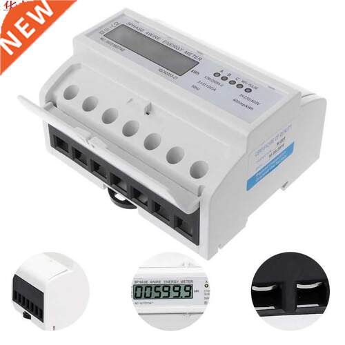 Phase 4 Wire Electric LCD Display Digital Energy Meter Cal
