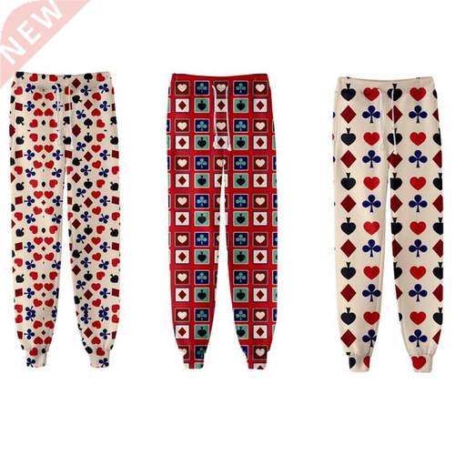 Funny Poker Playing Cards D Joggers Pants Men/Women Casual