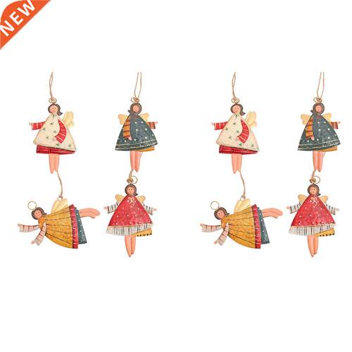 8 PCS Christmas Metal Dancing Angel Pendants Christmas e Han