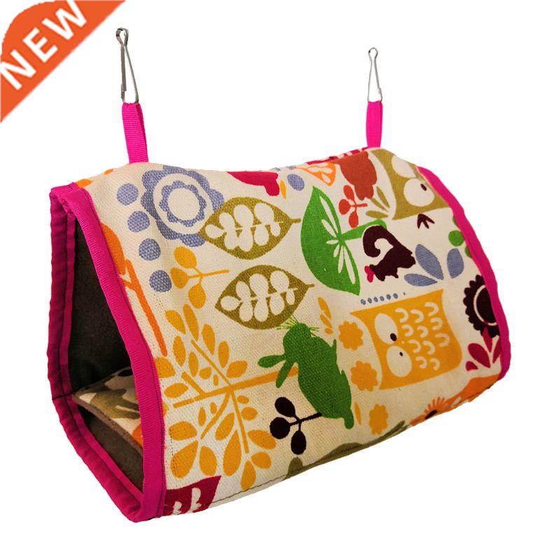 Flannelette Bird Hanging Cave Cage Parrot Hammock Bed Mat