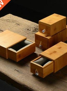 Drawer Bamboo Box Christmas New Year's Day Gift Mini zhu he