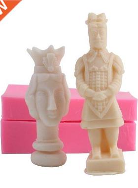 3D Terracotta Warriors and Horses Candle Silicone Molds