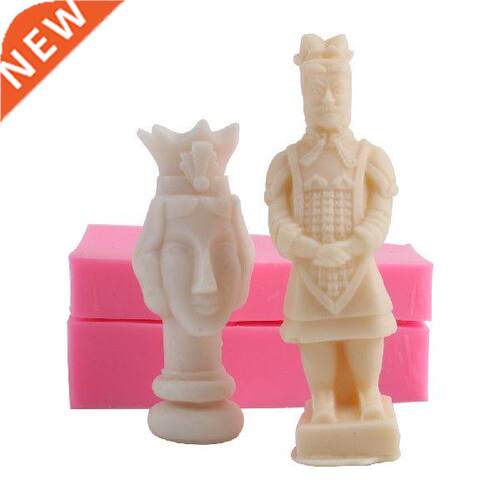 3D Terracotta Warriors and Horses Candle Silicone Molds