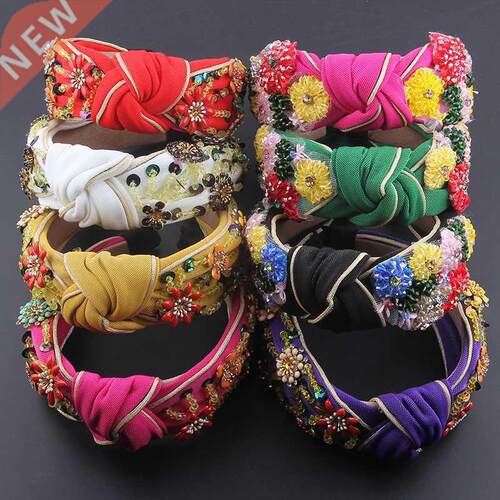 Bohemian fashion flowers wrapped personality dance headband