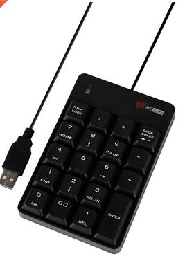 USB Numeric Keypad, MC-051 Mini Full-Size 19 Keys Wired Numb