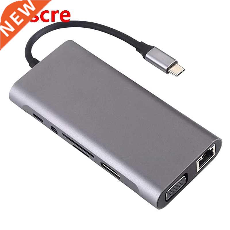 USB C Hub 11-In-1 Type C Adapter with 4K HDI+PD Charging US