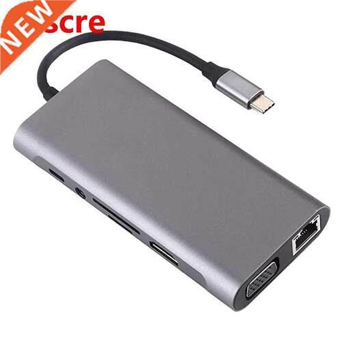 USB C Hub 11-In-1 Type C Adapter with 4K HDI+PD Charging US
