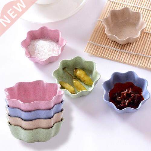 Seasoning Dishes Round Heart Flower Shape Wheat Straw Sauce