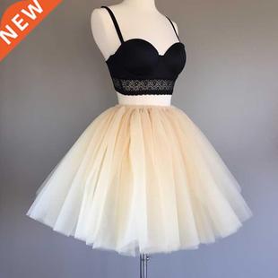 7Layered 50cm Tutu Tulle Skirts Womens High Waist Swing Doll