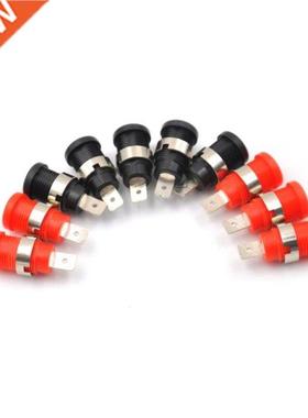 10Pcs Brass 4mm Banana Female Jack Chassis Panel Mount Socke