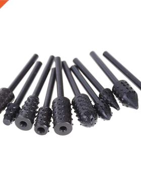 10pcs Rotary Rasp File 3mm Shank Burr File Rasp Woodworking