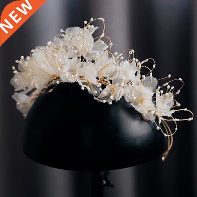 Wedding Hair Accessories Pink Flower Floral Headbands Hairba