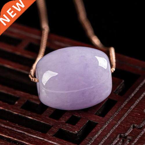 Natural Burma Purple Jade Transfer Beads Clavicle Chain Char