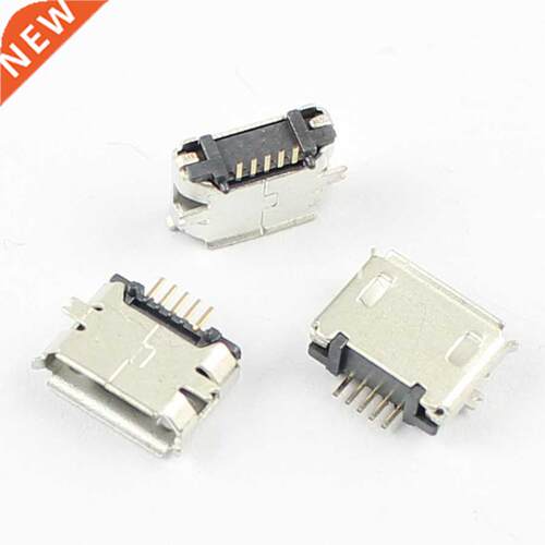 20 Pcs Micro USB B Type Female 5 Pin SMT Long Pin Socket Con