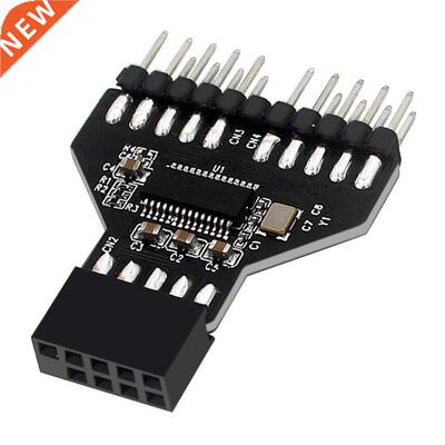 1 to 2 USB2.0 9Pin to USB3.0 19Pin Front Panel Plug Connecto