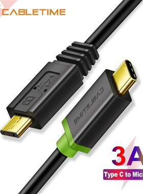 CABLETIME USB Type C to USB2.0 Micro Cable M/M for Camera T