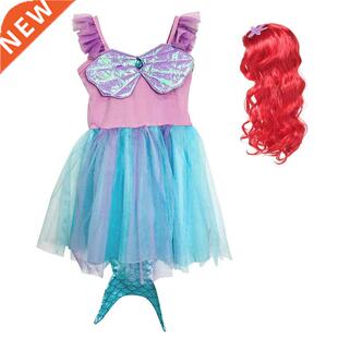 VOGUEON Little Mermaid Girl Dress Cute Design Fish Tail Pri