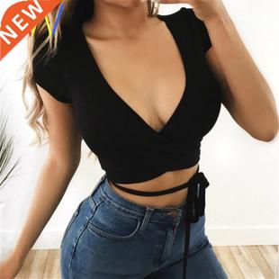 Women crop top Tops Womens Summer T-shirts tshirt clothes