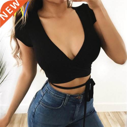Women crop top Tops Womens Summer T-shirts tshirt clothes