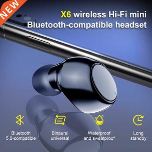Mini Invisible Wireless Earphone Single Sports Bluetooth Hea