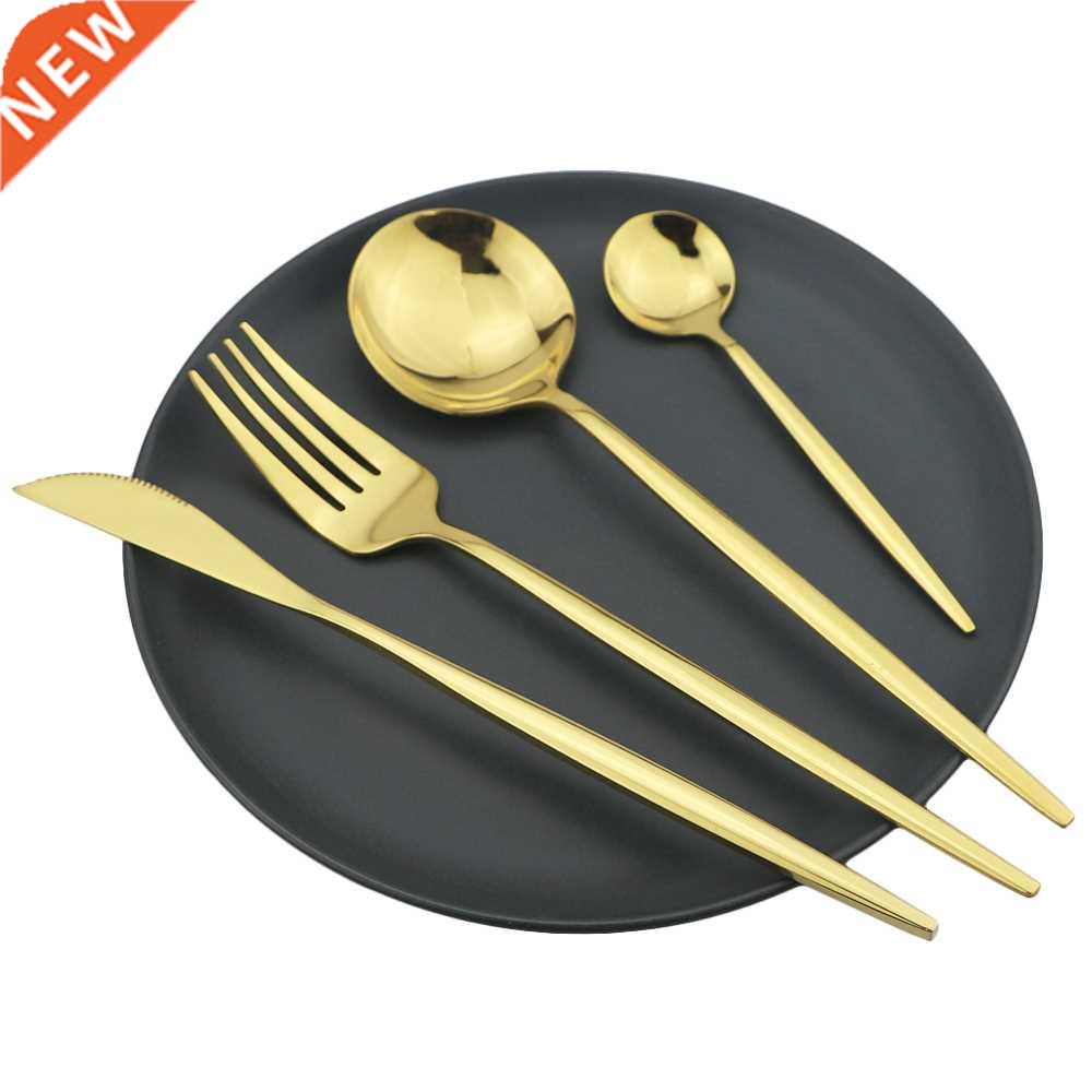 1/4pcs Cutlery Set Blue Dnnerware Set 18/10 Stanless Steel