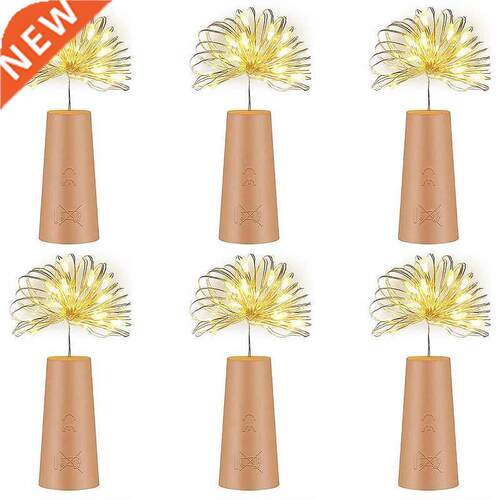 6Pcs/lot Cork Wine Bottle Light 2M 20LED  LED String Ligh