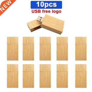 10pcs/lot Customize Wooden LOGO Free USB Pen Drive 4GB 8GB U