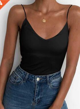 Satin Women Thin Wild Solid Camis Vest Women Tank Tops Femal